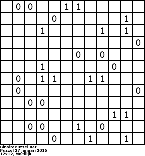Binaire Puzzel