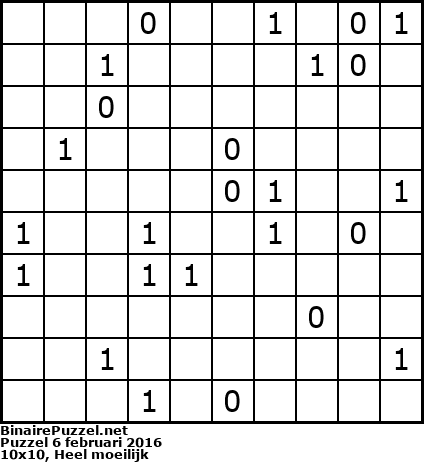 Binaire Puzzel