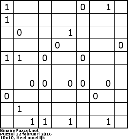 Binaire Puzzel