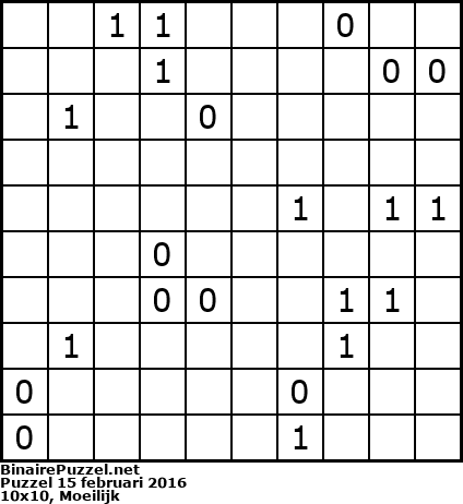 Binaire Puzzel