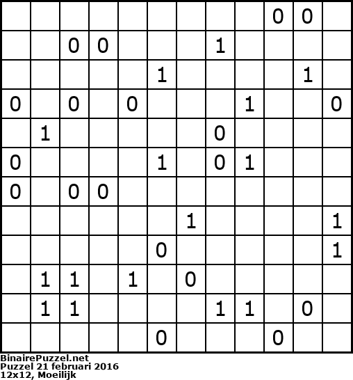 Binaire Puzzel