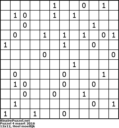 Binaire Puzzel