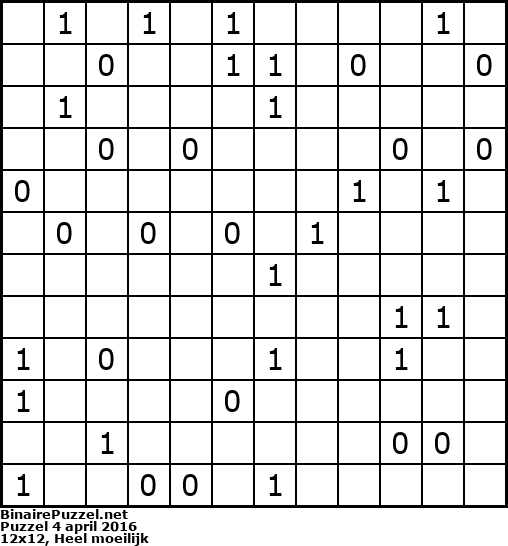 Binaire Puzzel