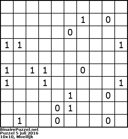 Binaire Puzzel