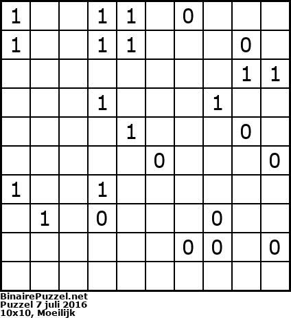 Binaire Puzzel
