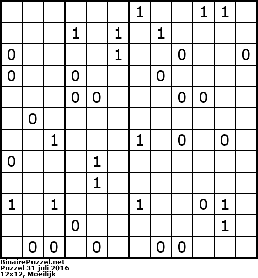 Binaire Puzzel