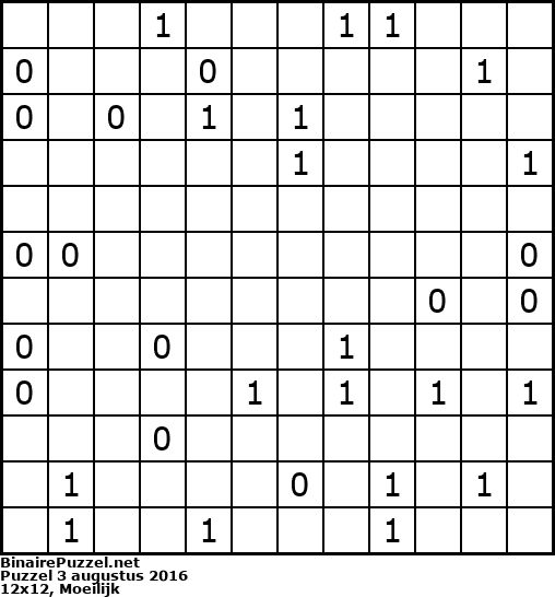 Binaire Puzzel
