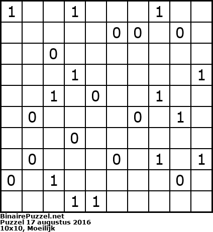 Binaire Puzzel