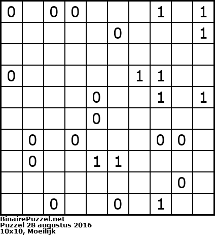 Binaire Puzzel
