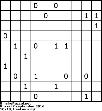 Binaire Puzzel