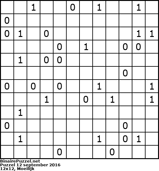 Binaire Puzzel
