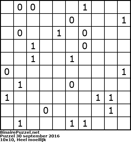 Binaire Puzzel