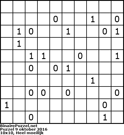 Binaire Puzzel
