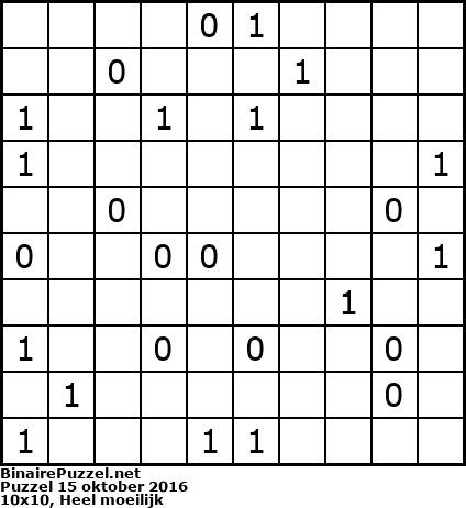 Binaire Puzzel