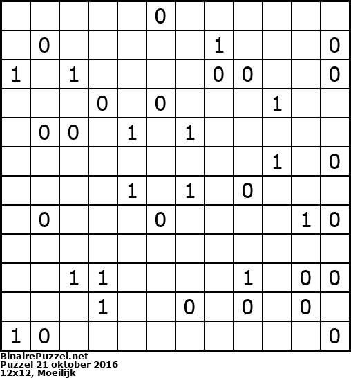 Binaire Puzzel