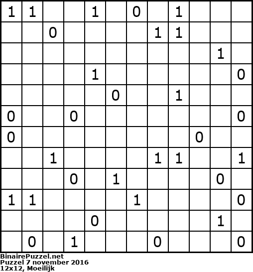 Binaire Puzzel