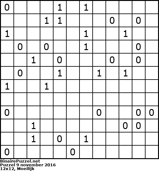 Binaire Puzzel