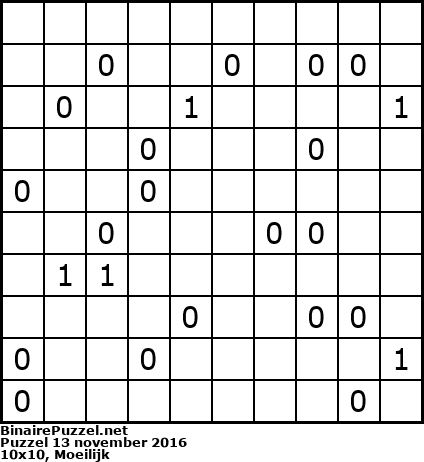 Binaire Puzzel