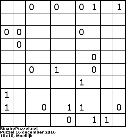 Binaire Puzzel