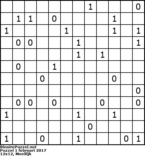 Binaire Puzzel