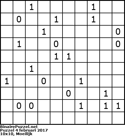 Binaire Puzzel