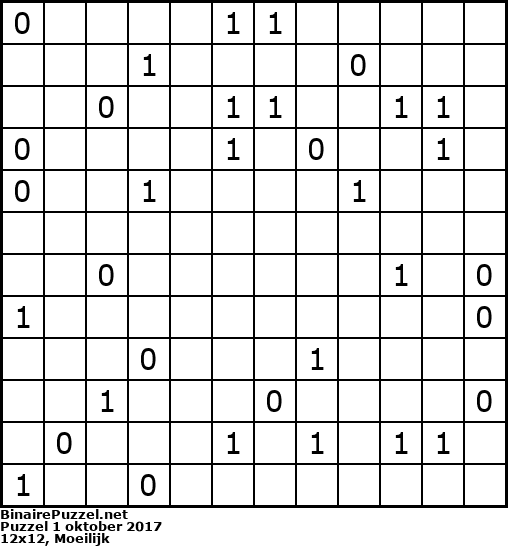 Binaire Puzzel