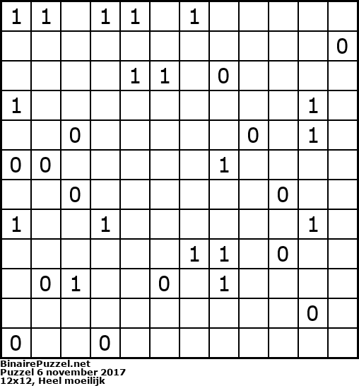 Binaire Puzzel