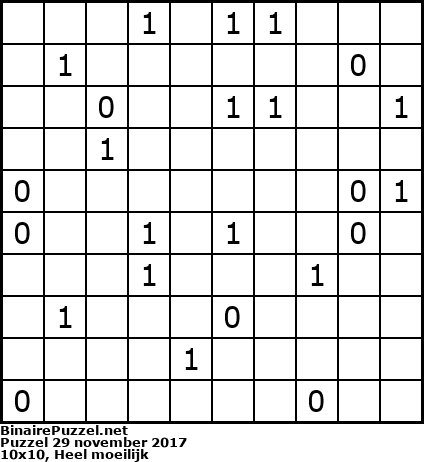 Binaire Puzzel