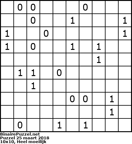 Binaire Puzzel