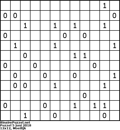 Binaire Puzzel