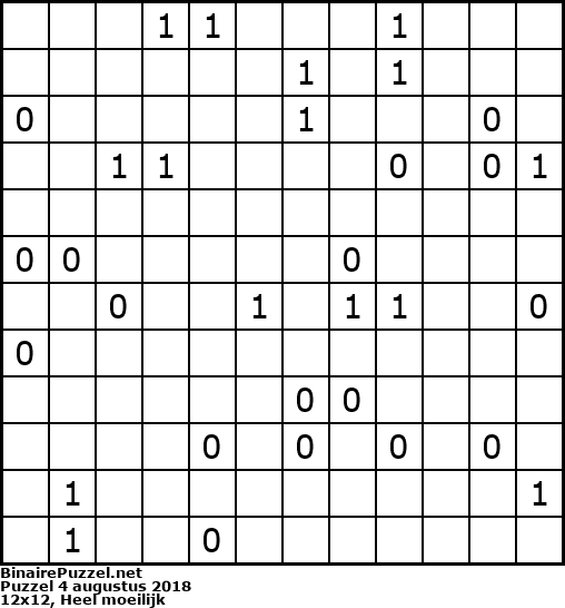 Binaire Puzzel