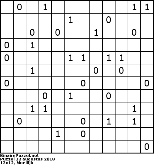 Binaire Puzzel