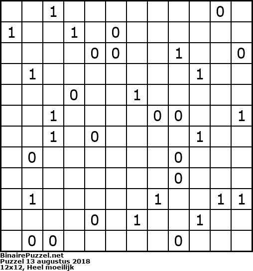 Binaire Puzzel