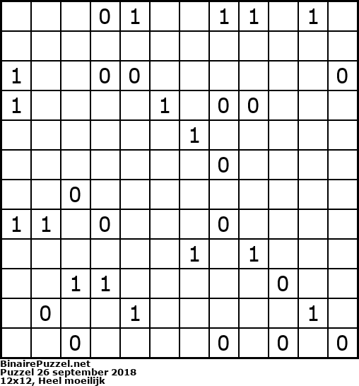Binaire Puzzel