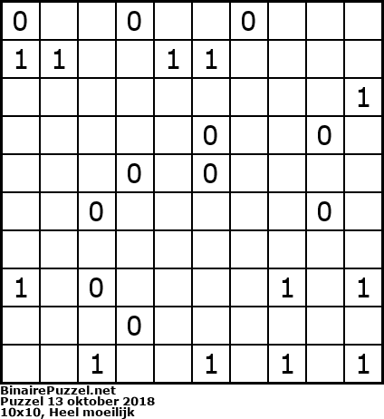 Binaire Puzzel