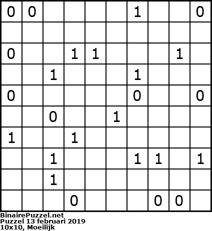 Binaire Puzzel