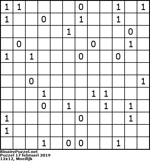 Binaire Puzzel