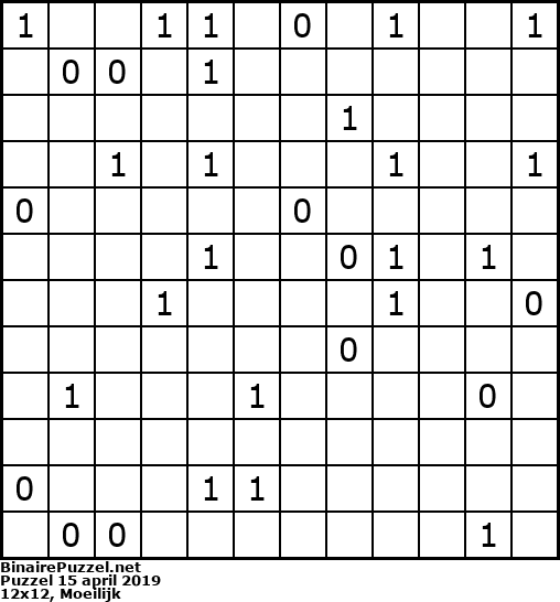 Binaire Puzzel