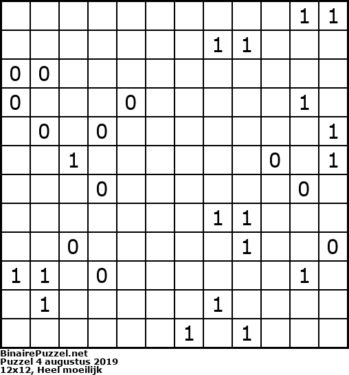 Binaire Puzzel