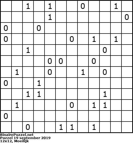 Binaire Puzzel