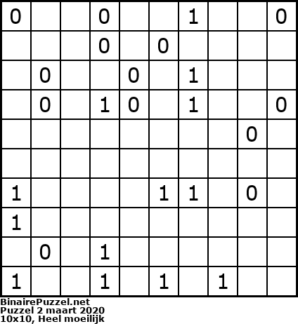 Binaire Puzzel