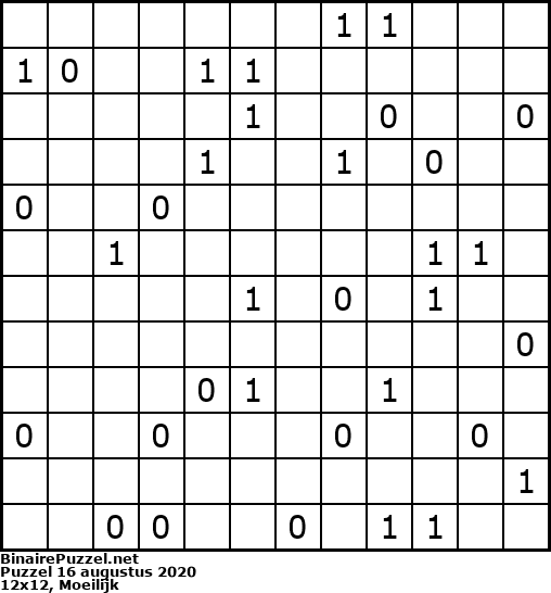 Binaire Puzzel