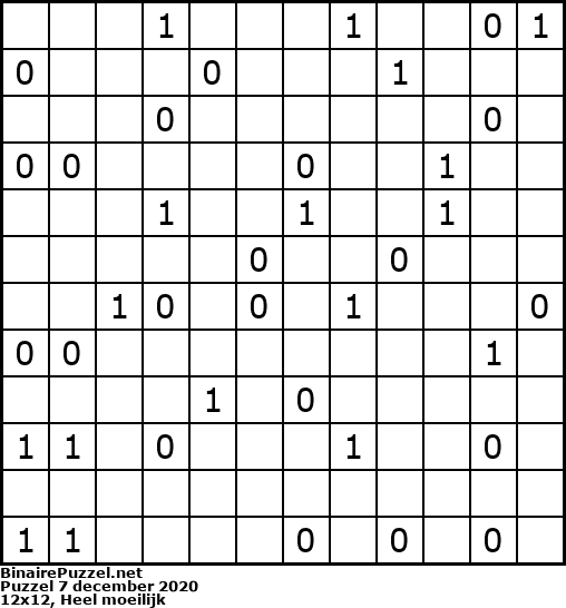 Binaire Puzzel