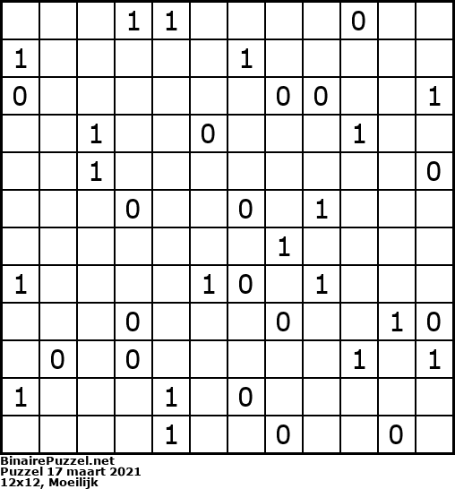 Binaire Puzzel