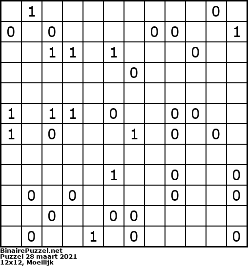 Binaire Puzzel