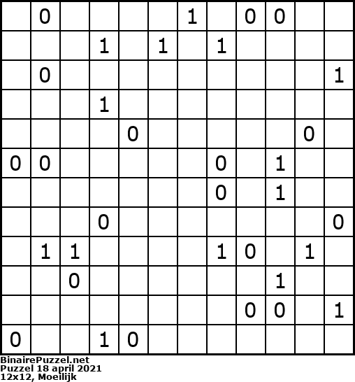 Binaire Puzzel