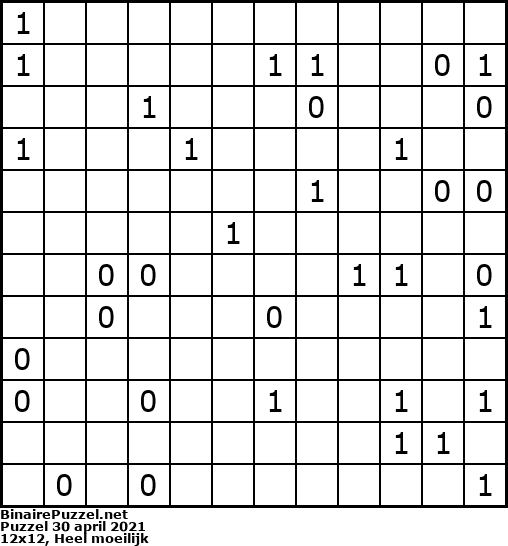 Binaire Puzzel