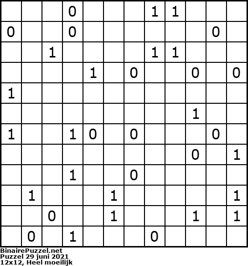 Binaire Puzzel
