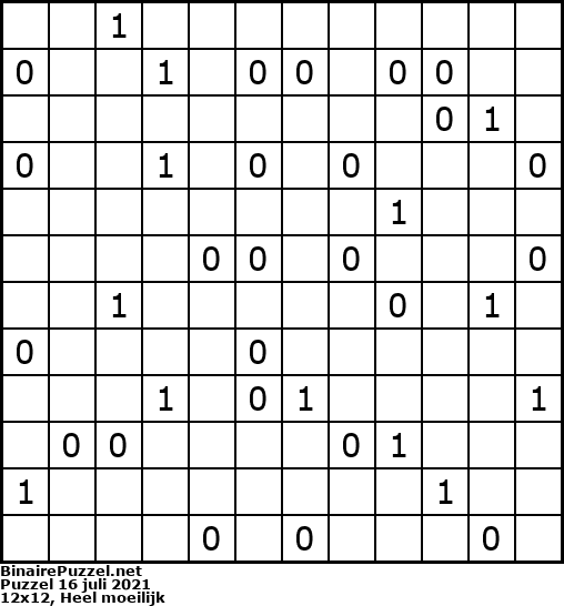 Binaire Puzzel