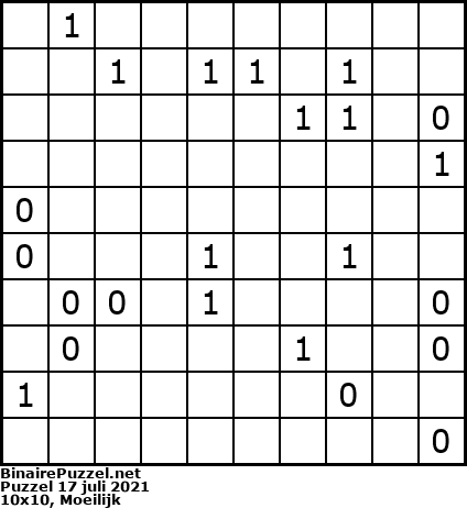 Binaire Puzzel